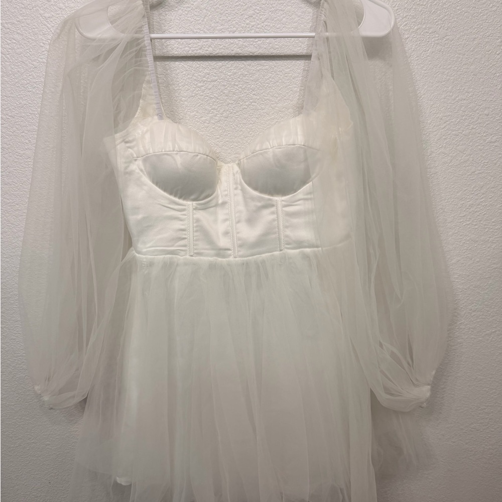 Elegant White Women's Dress